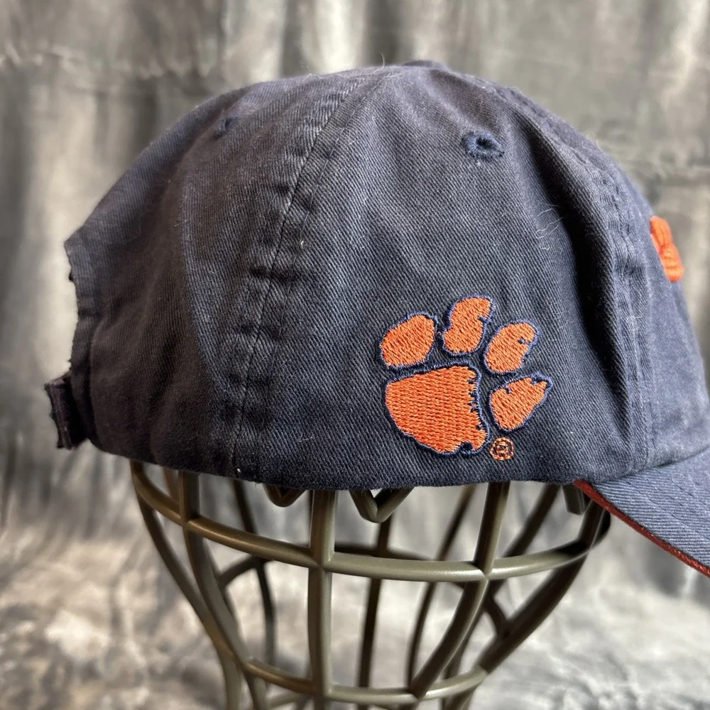 Vintage Tigers Hap Colosseum Cap Embroidered Blue Orange Paw Palm Tree Strapback